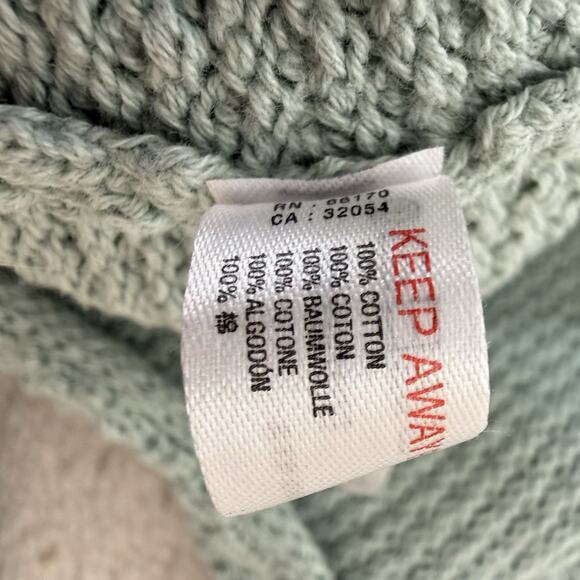 Free People Beach Hailee Sweater Womens XS Sage Green Henley Oversized Slouchy - Picture 10 of 10